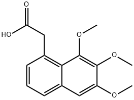 2-(6,7,8-TriMethoxynaphthalen-1-yl)acetic acid Struktur