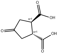 (1R,2R)-4-oxocyclopentane-1,2-dicarboxylic acid Struktur