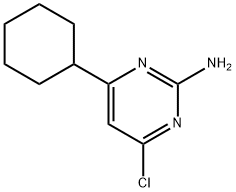 4-chloro-6-cyclohexylpyrimidin-2-amine Struktur