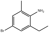 BenzenaMine, 4-broMo-2-ethyl-6-Methyl- Struktur