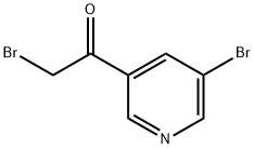 2-bromo-1-(5-bromopyridin-3-yl)ethanone Struktur