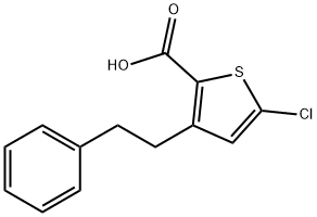 5-Chloro-3-phenethylthiophene-2-carboxylic acid Struktur