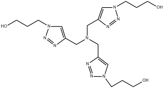 三(3-羥丙基三唑甲基)胺 結構式