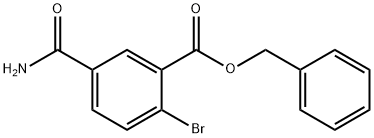 Benzoic acid, 5-(aMinocarbonyl)-2-broMo-, phenylMethyl ester Struktur