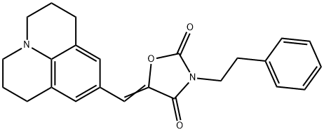 (E)-5-((1,2,3,5,6,7-hexahydropyrido[3,2,1-ij]quinolin
-9-yl)Methylene)
-3-phenethyloxazolidine-2,4-dione Struktur