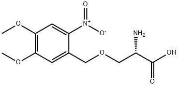 (S)-2-aMino-3-(4,5-diMethoxy-2-nitrobenzyloxy)propanoic acid Struktur