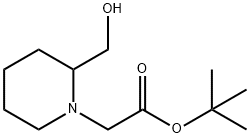 (2-HydroxyMethyl-piperidin-1-yl)-acetic acid tert-butyl ester Struktur