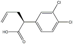 2-(S)-(3,4-dichloro-phenyl)-4-pentenoic acid Struktur