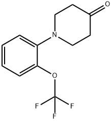 1-[2-(trifluoromethoxy)phenyl]piperidin-4-one Struktur