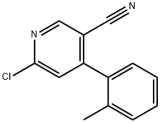 6-Chloro-4-(o-tolyl)nicotinonitrile Struktur