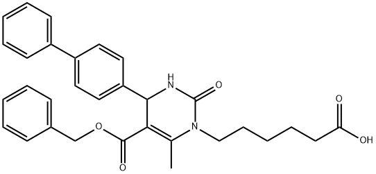 1(2H)-PyriMidinehexanoic acid, 4-[1,1'-biphenyl]-4-yl-3,4-dihydro-6-Methyl-2-oxo-5-[(phenylMethoxy)carbonyl]- Struktur