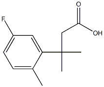 3-(5-fluoro-2-Methylphenyl)-3-Methylbutanoic acid Struktur