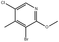 3-BroMo-5-chloro-2-Methoxy-4-Methylpyridine Struktur