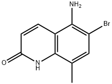 5-AMino-6-broMo-8-Methylquinolin-2-ol Struktur