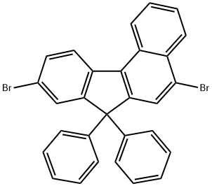 5,9-Dibromo-7,7-diphenyl-7H-benzo[c]fluorene Struktur