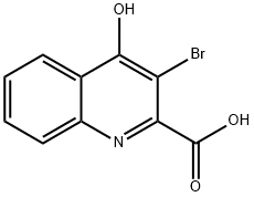 3-BroMo-4-hydroxyquinoline-2-carboxylic acid Struktur