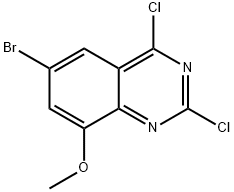 6-BroMo-2,4-dichloro-8-Methoxyquinazoline Struktur