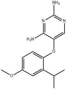 5-(2-isopropyl-4-Methoxy-phenoxy)-pyriMidine-2,4-diaMine Struktur