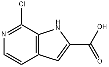 7-chloro-1H-pyrrolo[2,3-c]pyridine-2-carboxylic acid Struktur