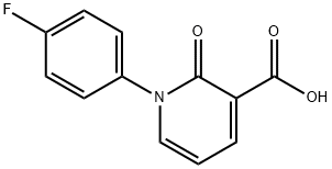 3-Pyridinecarboxylic acid, 1-(4-fluorophenyl)-1,2-dihydro-2-oxo- Struktur