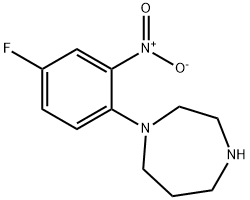 1-(4-Fluoro-2-nitrophenyl)homopiperazine Struktur