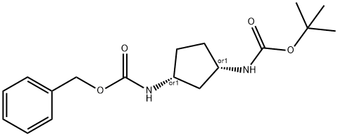 cis-1-(Boc-aMino)-3-(Cbz-aMino)cyclopentane Struktur