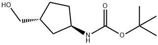 CarbaMic acid, [(1R,3R)-3-(hydroxyMethyl)cyclopentyl]-, 1,1-diMethylethyl ester (9CI) Struktur