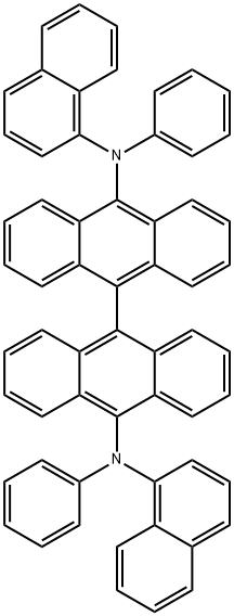 N10,N10'-diphenyl-N10,N10'-dinaphthalenyl-9,9'-bianthracene-10,10'-diamine Struktur