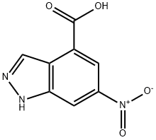 6-Nitro-1H-indazol-4-carboxylic acid Struktur