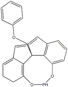 Phenyl-[(S)-1,1-spirobiindane-7,7-diyl]-phosphite,  (11aS)-(-)-10,11,12,13-Tetrahydrodiindeno[7,1-de:1μ,7μ-fg][1,3,2]dioxaphosphocin-5-phenoxy Struktur