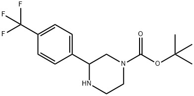 4-Boc-2-(4-(trifluoroMethyl)phenyl)piperazine Struktur