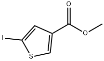 5-Iodo-thiophene-3-carboxylic acid Methyl ester Struktur