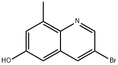 3-BroMo-8-Methylquinolin-6-ol Struktur