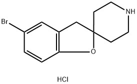 5-broMo-3H-spiro[benzofuran-2,4'-piperidine] hydrochloride Struktur