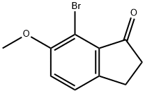 7-BroMo-6-Methoxy-2,3-dihydro-1H-inden-1-one Struktur