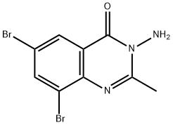 3-aMino-6,8-dibroMo-2-Methylquinazolin-4(3H)-one Struktur