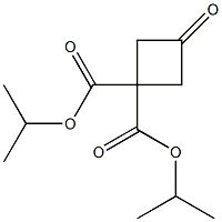 1,1-Cyclobutanedicarboxylic acid, 3-oxo-, 1,1-bis(1-methylethyl) ester Struktur