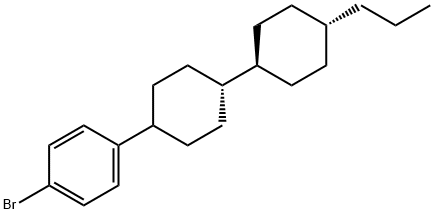 4-Bromo-1-[trans-4-(trans-4-propylcyclohexyl)cyclohexyl]benzene Struktur