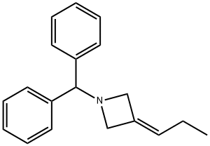 1-benzhydryl-3-propylideneazetidine Struktur