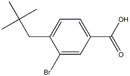 3-bromo-4-neopentylbenzoic acid Struktur