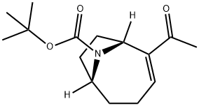 9-Azabicyclo[4.2.1]non-2-ene-9-carboxylicacid, 2-acetyl-, 1,1-diMethylethyl ester, (1R)- (9CI) Struktur