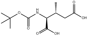 (3R)-N-(tert-Butyloxycarbonyl)-3-Methyl-L-glutaMic Acid Struktur