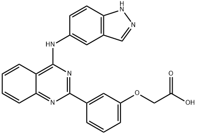 Acetic acid, 2-[3-[4-(1H-indazol-5-ylaMino)-2-quinazolinyl]phenoxy]- 結(jié)構(gòu)式