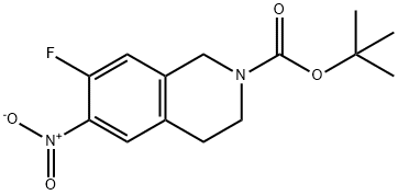 tert-Butyl 7-fluoro-6-nitro-3,4-dihydroisoquinoline-2(1H)-carboxylate Struktur