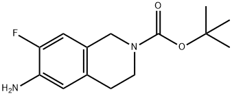 tert-Butyl 6-aMino-7-fluoro-3,4-dihydroisoquinoline-2(1H)-carboxylate Struktur