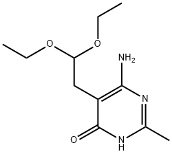 6 - aMino - 5 - (2,2 - diethoxy - ethyl) - 2 - Methyl - 3H - pyriMidin - 4 - one Struktur