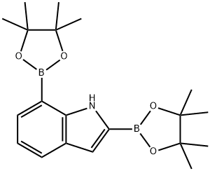 1H-Indole-2,7-diboronic acid, pinacol ester Struktur