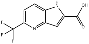 5-(trifluoromethyl)-1H-pyrrolo[3,2-b]pyridine-2-carboxylic acid Struktur