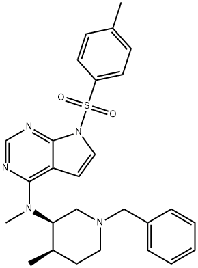 7H-Pyrrolo[2,3-d]pyriMidin-4-aMine, N-Methyl-N-[(3R,4R)-4-Methyl-1-(phenylMethyl)-3-piperidinyl]-7-[(4-Met hylphenyl)sulfonyl]- price.