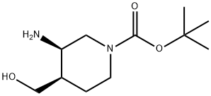 trans-tert-butyl 3-aMino-4-(hydroxyMethyl)piperidine-1-carboxylate Struktur